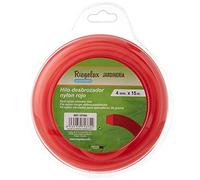 Riegolux 107668 Fil débroussailleuse Nylon Carré Rouge 4 mm x 15 m