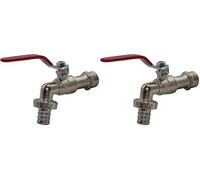 RIEGOLUX 205501 Robinet Sphère 1/2" avec Adaptateur Tuyau Collier (Lot de 2)