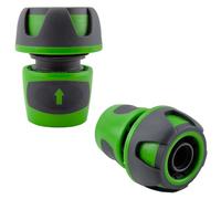 Riegopro Lot de 2 connecteurs rapides pour tuyau d'arrosage bi-composant antidérapant 19 mm Sans Aquastop