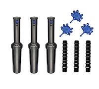 RIEGOPRO Rain Bird 3 x Arroseur 3504-PC. Portée 4,60 à 10,70 m. Filetage 1/2" femelle. Comprend des jeux de buses et des bobines découpables pour une connexion de 1/2" x 1/2"