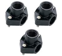 Riegoprofesional Lot de 3 colliers d'arrosage 25 mm Noir Sortie 3/4" femelle