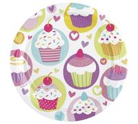 Riehmüller Cupcakes Party assiettes en carton 8 pièces de 23cm de diamètre