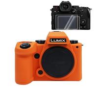 Rieibi Coque en silicone pour appareil photo Panasonic Lumix DC-S5II / Panasonic Lumix DC-S5IIX avec 2 films protecteurs d'écran - étui léger pour appareil photo Panasonic Lumix S5 II X/Panasonic