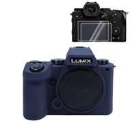Rieibi Coque en silicone pour appareil photo Panasonic Lumix DC-S5II / Panasonic Lumix DC-S5IIX avec 2 films protecteurs d'écran - étui léger pour appareil photo Panasonic Lumix S5 II X/Panasonic