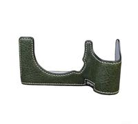 Rieibi Demi-étui de protection pour appareil photo Sony A7M4 A7SM3 Alpha 1, coque en cuir PU de qualité supérieure avec anti-rayures, ajustement précis pour un contrôle fluide (vert)