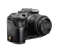 Rieibi EOS R10 Étui - Demi-étui en Cuir PU de qualité pour Appareil Photo numérique sans Miroir Canon EOS R10 - Housse pour Canon EOSR10 - Noir