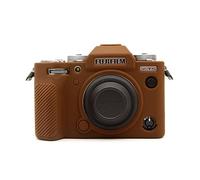 Rieibi Étui de protection en silicone souple pour appareil photo Fujifilm XT5 X-T5, étui léger pour appareil photo Fuji X-T5, marron foncé