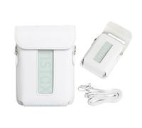 Rieibi Étui de protection pour imprimante Fujifilm Instax Mini Link 3, étui pour Instax Mini Link3, étui avec bandoulière, pour imprimante de smartphone, étui en polyuréthane, blanc, étui pour