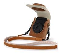 Rieibi Étui pour appareil photo Sony ZV1F/ZV1/Ricoh GR IV/IIIx/Ricoh III II/Fujifilm X-Half/X-HF1/Panasonic LX9 LX10 LX15/Canon G7X III/G7X II/SX740 HS - Marron (étui uniquement)