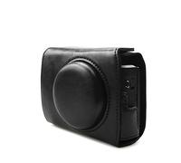 Rieibi G7 II G7X III Étui - Étui vintage en cuir noir pour Canon PowerShot G7 X Mark II/III - Protection avec sangle, Trousse de beauté