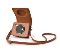 Rieibi Kodak Mini Shot 3 Étui de protection rétro en cuir synthétique pour appareil photo Kodak Mini Shot 3 Retro C300R 2 en 1/imprimante instantanée portable avec bandoulière, marron, Style vintage