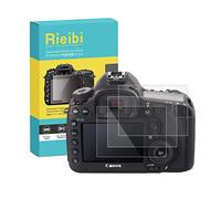 Rieibi Lot de 3 films protecteurs d'écran pour appareil photo numérique Canon EOS 5D Mark III 5DS 5DSR 0,33 mm Dureté 9H Film en verre trempé pour Canon EOS 5DIII 5D3 avec protection d'écran