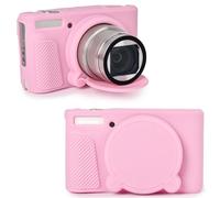 Rieibi SX740 Étui en silicone pour appareil photo Canon Powershot SX740/SX730, coque de protection en silicone compatible avec appareil photo numérique Canon SX730/SX740 HS - Rose