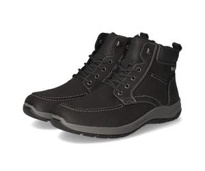 Rieker 03610 Bottes à lacets pour homme, noires, largeur 46 UE, Noir, 46 EU Large