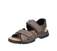 Rieker Sandales homme à bout fermé 25051 Marron (Tabak/Schwarz) Taille 44