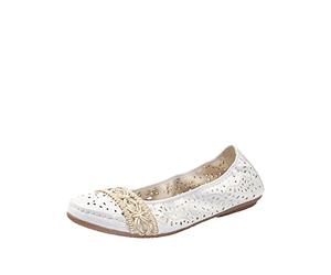 Rieker 41466-81, Ballerines femme, Blanc (Weiss/Offwhite 81), 38 EU