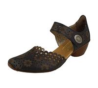 Rieker 43753-14 Pazifik Leather Womens Rip Tape Summer Shoes 40 Pazifik
