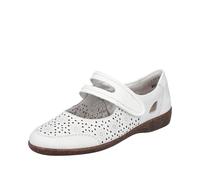 Rieker Femme 47675 Ballerine, Blanc, 42 EU