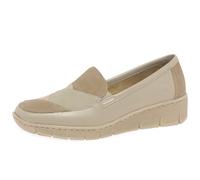 Rieker, 53785 E, Femme Mocassin Beige bi-matière - 41 EU