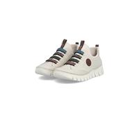 Rieker 57550-60 Slippers Beige À Lacets Compensé Cheville Élastique