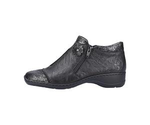Rieker, 58388-01, Femme Mocassin Noir bi-matière - 37 EU