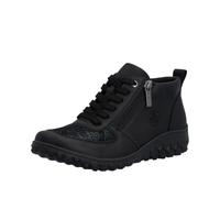 Rieker 59541-30 Bottes à lacets en textile et synthétique pour femme Rouge, Noir, 39 EU