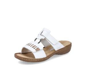 Rieker 60881 Sandales classiques pour femme, Blanc 80, 41 EU Étroit