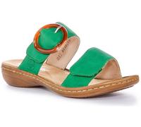 Rieker 60894-52 Grande Boucle Sandale En Cuir Semelle Verte Femmes EU37-41