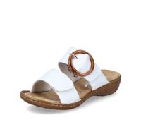 Rieker Sandales en cuir femme 60894 80 WHI – Faire des bousculades – Pointure EU 39