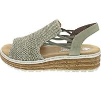 Rieker Sandales compensées pour femme vert pastel Taille 37 EU