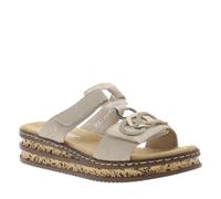 Rieker Mules pour femme 62936 Beige Taille 37 EU