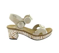 Rieker - 63876 Sandales Plates - Femme - Chaussures - Beige - Taille: 36 EU