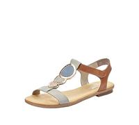 Rieker 64278 Women Open Toe Sandales Bout fermé Femme Gris (Cement/Amaretto/Rose/Jeans 42) 43 EU