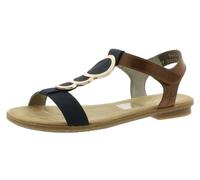 Rieker 64278 Women Open Toe Sandales Bout ouvert Femme Bleu (Pazifik/amaretto) 37 EU