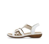 Rieker 65918 Sandales Femme Blanc 38