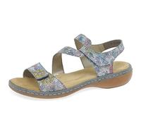 Rieker 659c7-90 Chuchoter Des Sandales De Mode Confortables En Bleu Multi 37 Blue
