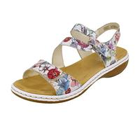 Rieker 659c7-92 Whisper Confortables Sandales De Mode En Fleur Blanche 39 White