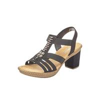 Rieker Femme 66506-00 Sandales Bout fermé, Schwarz (Schwarz 00), 40 EU
