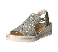Rieker 67465, Sandales compensées pour femme, Vert, 42 EU