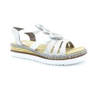 Rieker - 679l4 - Sandales - Femme - Semelle Amovible : Non - Blanc - Taille 42 EU