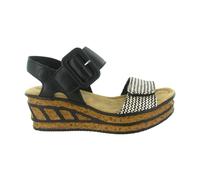 Rieker - 68172 Sandale compensée - Femme - Chaussures - Noir - Taille: 39 EU