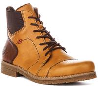 Rieker 73522-45 Bottes à lacets synthétiques pour femme Gris, Jaune 68., 40 EU