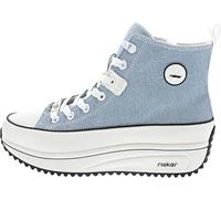 Rieker Baskets montantes femme 90010-10 bleu clair/noir/blanc Taille 41