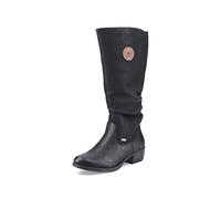 Rieker 93157, Bottes Hautes Femme, Noir (Schwarz/Schwarz/Kastanie 00), 37 EU