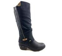 Rieker 93655, Santiags Femme, Noir (Schwarz/Schwarz/Kastanie/00), 36 EU