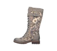 Rieker 94734 Bottes richelieu à lacets à imprimé floral taupe, taupe, 39 EU