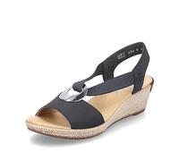 Rieker Alula Womens Wedge Heel Sandals 37 EU Pacifique