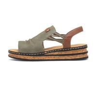 Rieker Antistress Sandales vertes à bout ouvert pour femme, Vert, 38 EU
