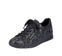 Rieker Autumn Womens Trainers 36 EU Black Metallic Print