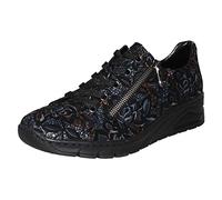 Rieker Autumn Womens Trainers 38 Black Metallic Print